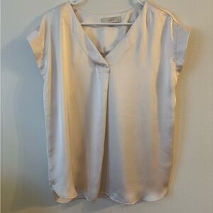 LOFT Women's Elegant Cream Blouse